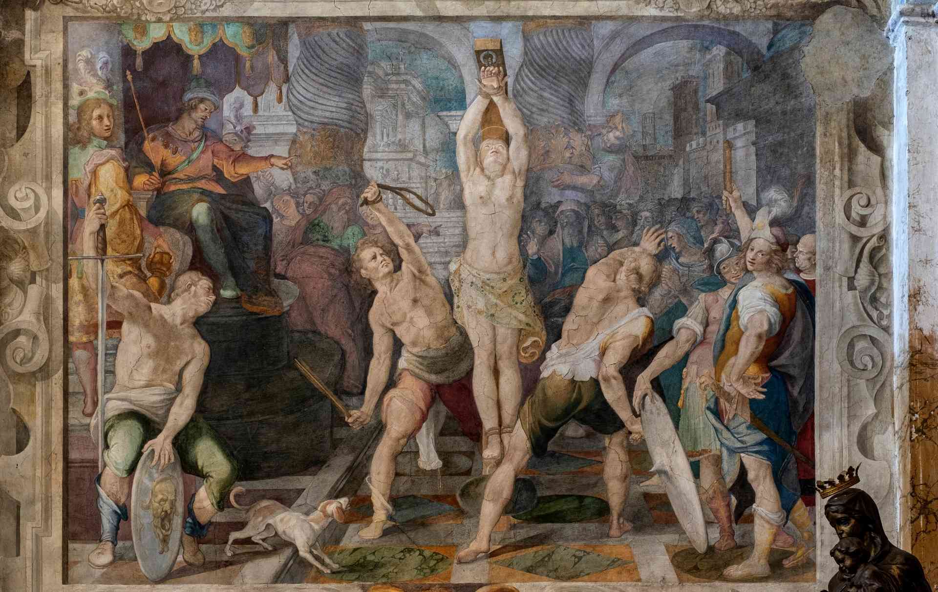 Affresco della passione di Santa Margherita di Federico Zuccari nella Chiesa di Santa Margherita a Narni