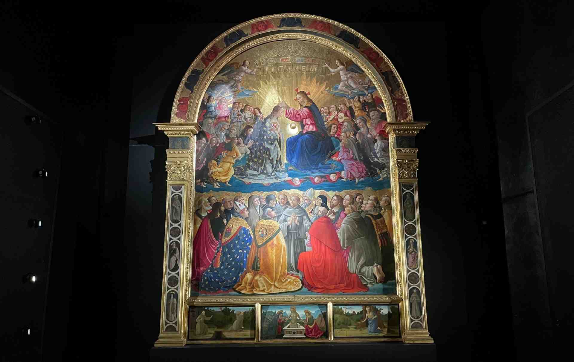 Incoronazione della Vergine del Ghirlandaio a Palazzo Eroli a Narni