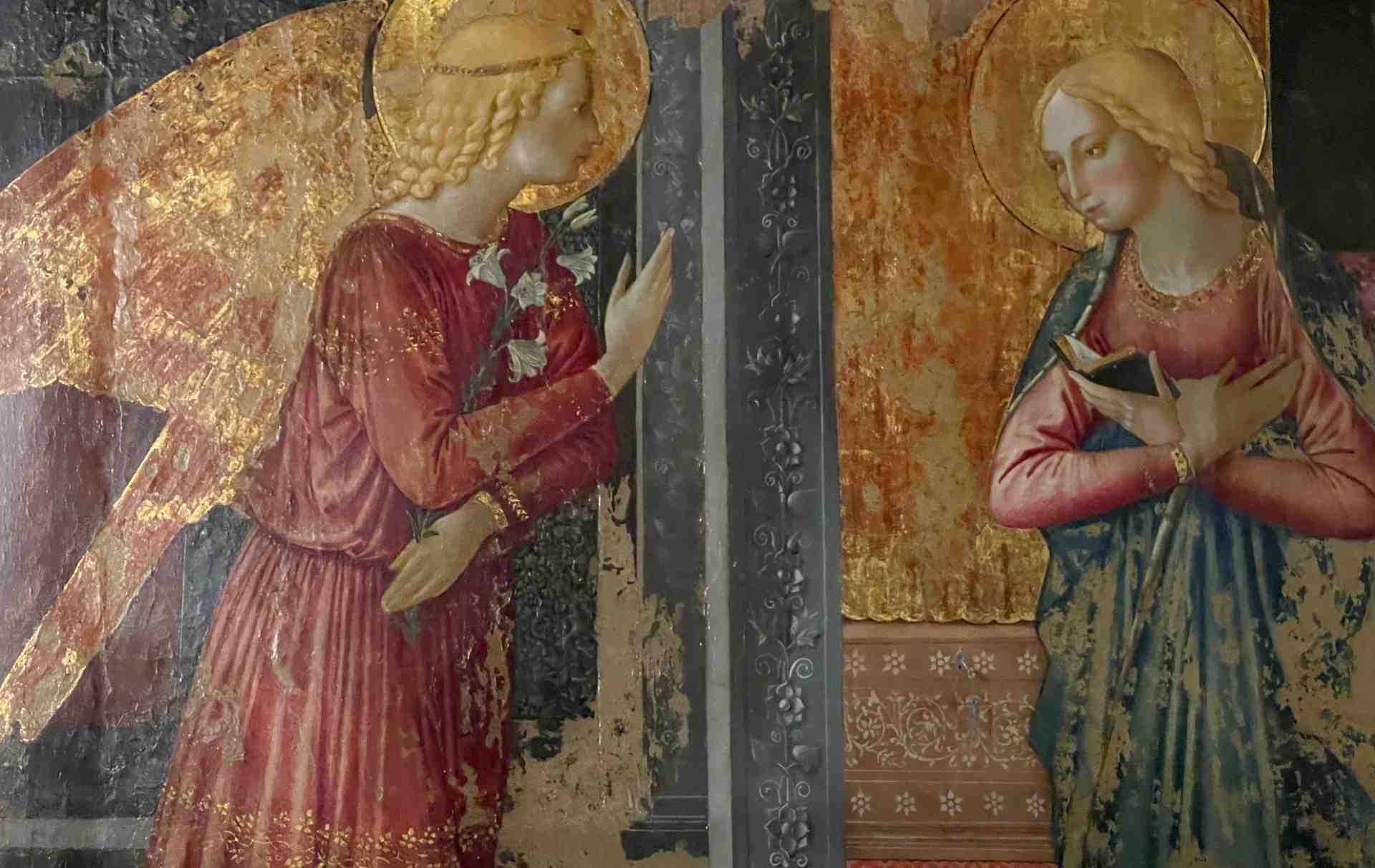L'Annunciazione di Benozzo Gozzoli nella pinacoteca Palazzo Eroli a Narni