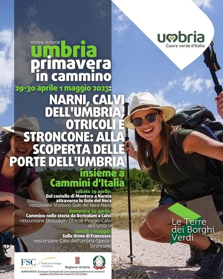 Umbria Primavera in Cammino escursioni gratuite alla scoperta dei Borghi verdi
