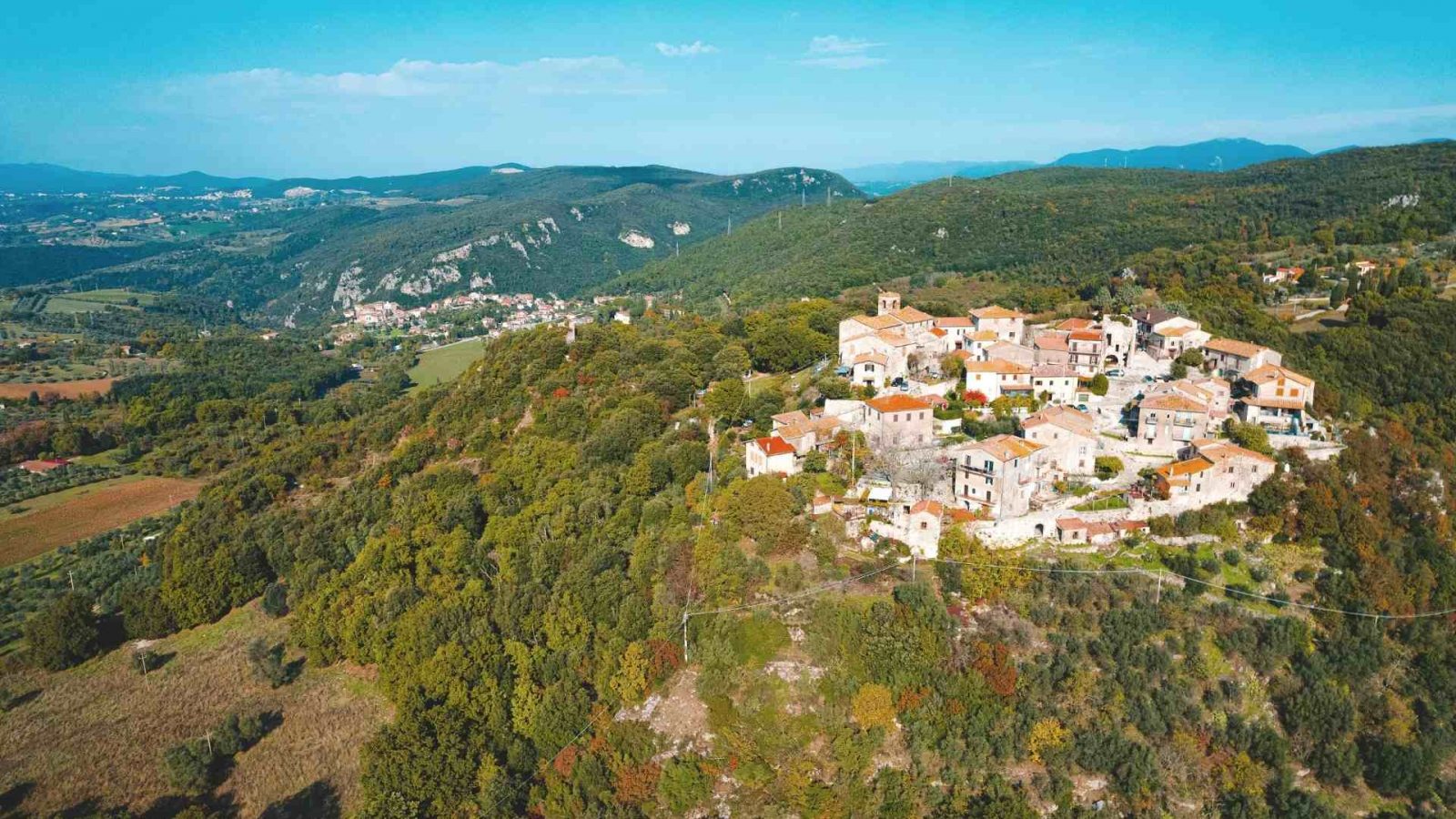 Vista aerea di Borgaria di Narni